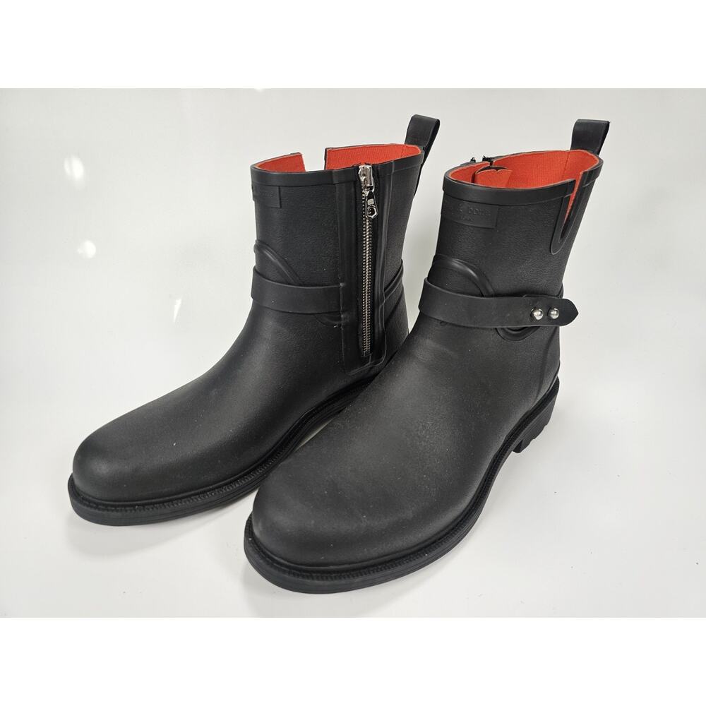 Rag & Bone Moto Rain Boots Black Rubber Size 41